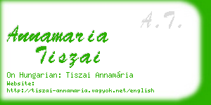 annamaria tiszai business card