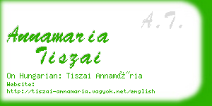 annamaria tiszai business card